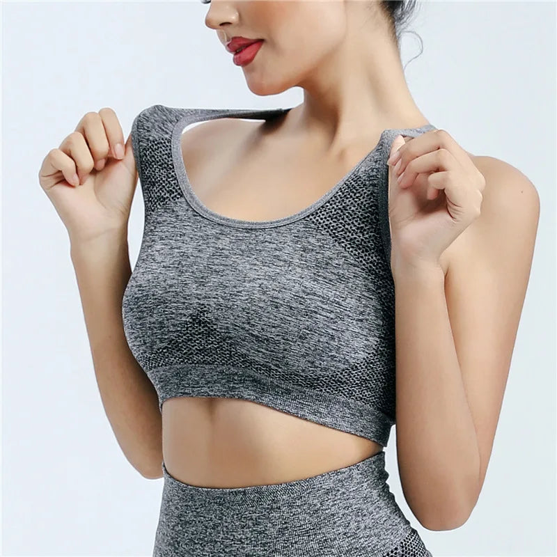 Women Sports Bra Push Up Fitness, Gym, Yoga, Underwear, Breathable Running Vest