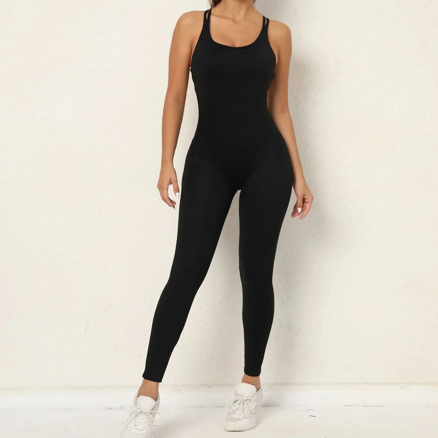 Sexy Backless Bodycon Scrunch Jumpsuit